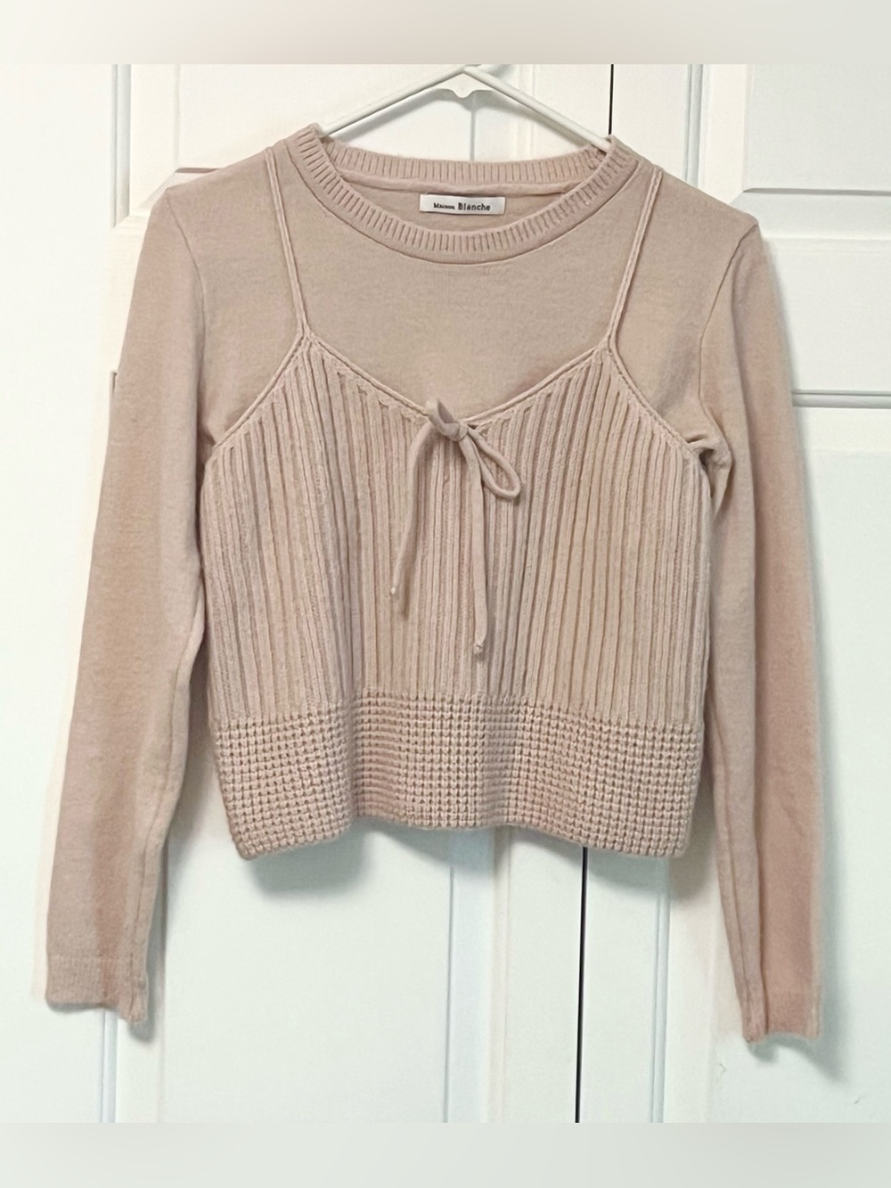 Blush Pink Two Piece Knit Sweater Set